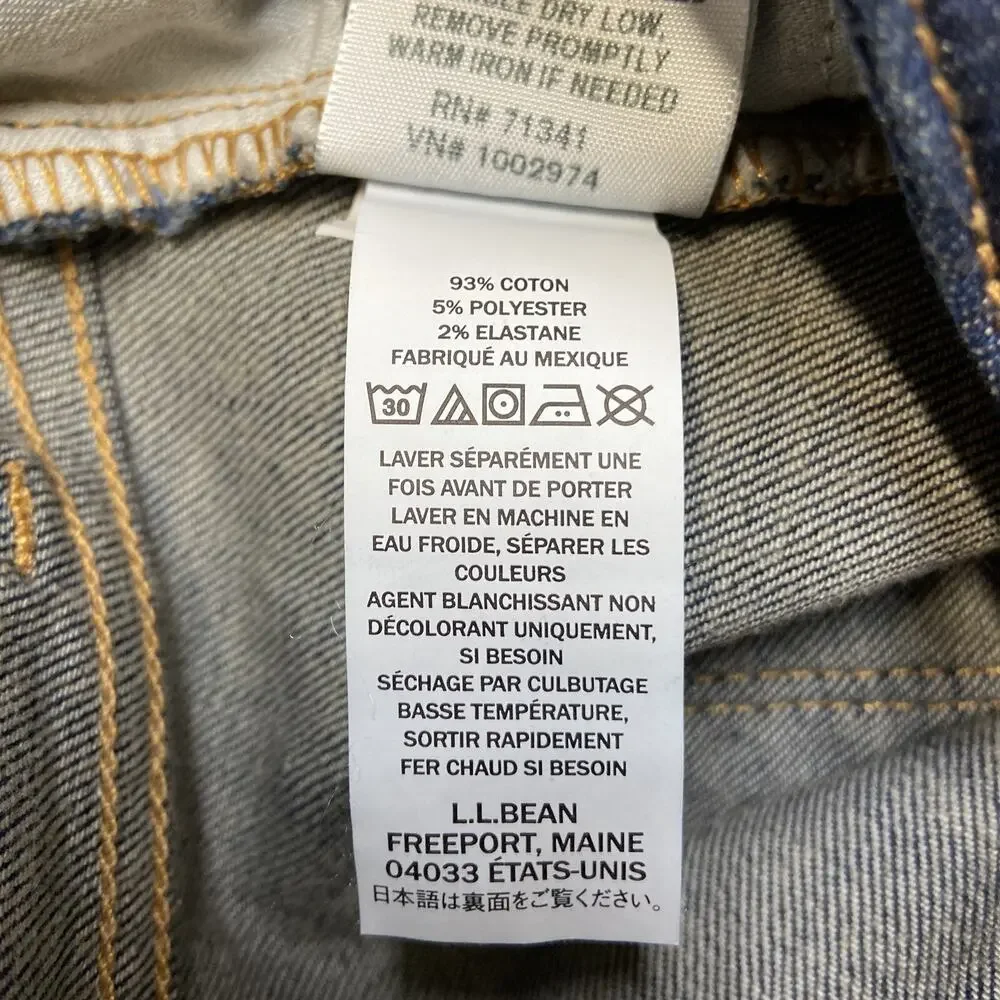 L.L. Bean Straight Leg Jeans Women’s Size 16P Dark Blue‎ Denim